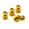 Reverse, Kettenblattschrauben SET, Aluminium, 4 Schrauben, 4 Muttern, 4 Unterlagscheiben 2mm, Gold -Shimano Verkäufe reverse kettenblattschrauben set aluminium 4 schrauben 4 muttern 4 unterlagscheiben 2mm gold