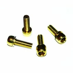 Reverse, Schraube Edelstahl, M6x18, Mit Unterlagsscheibe, 4er Set, Gold