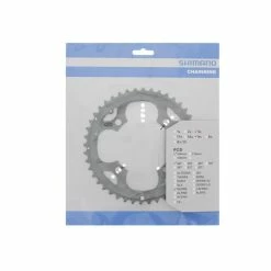 Shimano, Kettenblatt, 44-4, Deore, FC-M590, (44 Z.) (4-Arm) (9-fach), Silbergrau