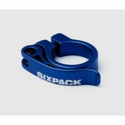 SIXPACK, Sattelschelle, Menace, Schnellspanner, 31,8mm, BLAU Matt